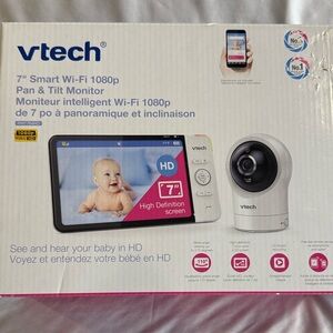 VTech Smart WiFi Baby Monitor with 7” Display & 360° Pan & Tilt HD Camera